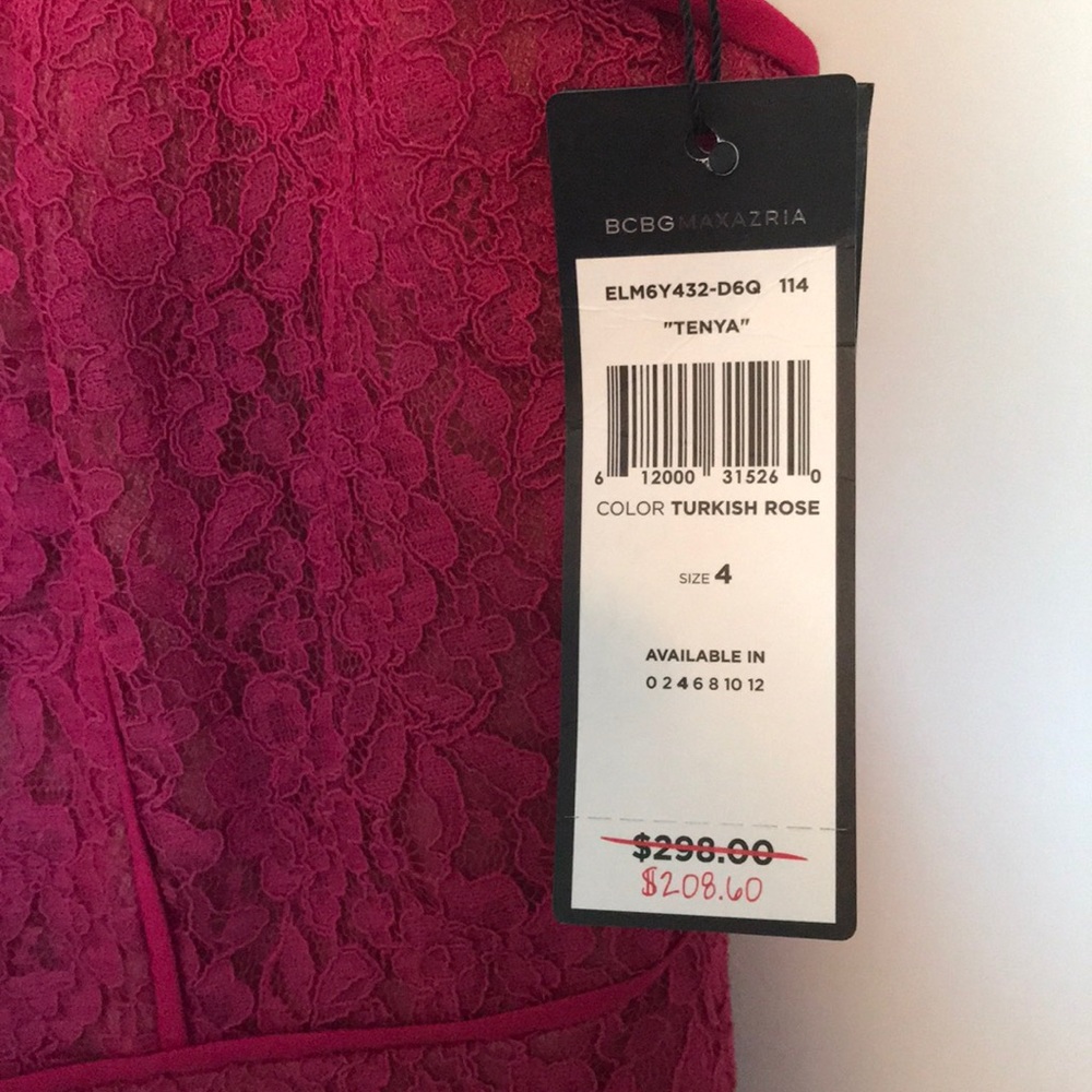 NWT BCBG Tenya lace cocktail dress - Picture 7 of 7